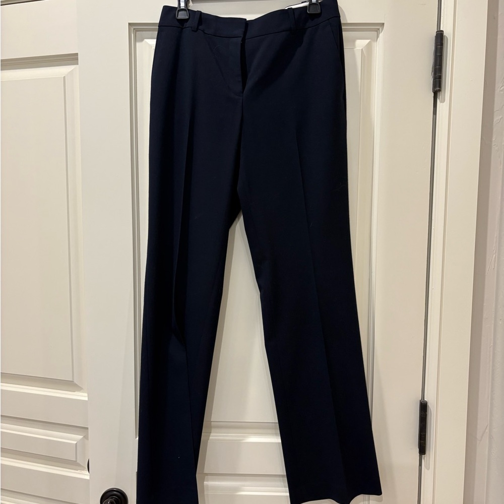 Ann Taylor Navy Straight-Leg Dress Pants